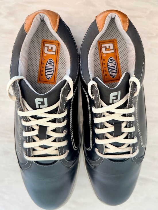 FootJoy Contour Casual Golf Shoes Men’s 10M Black Leather Spikeless 54244 main image 6